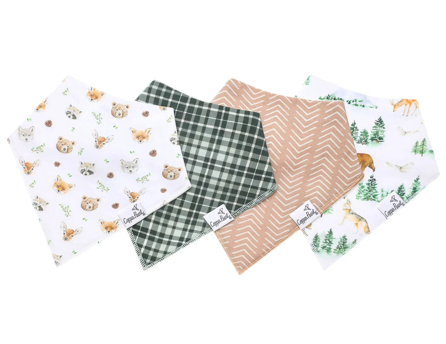 Copper Pearl Baby Wilder Bandana Bib Set (4-Pack)
