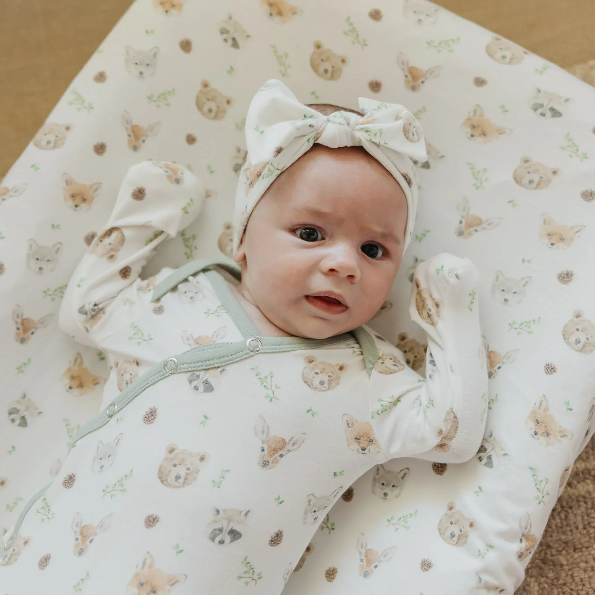 Copper Pearl Baby Wilder Newborn Knotted Gown