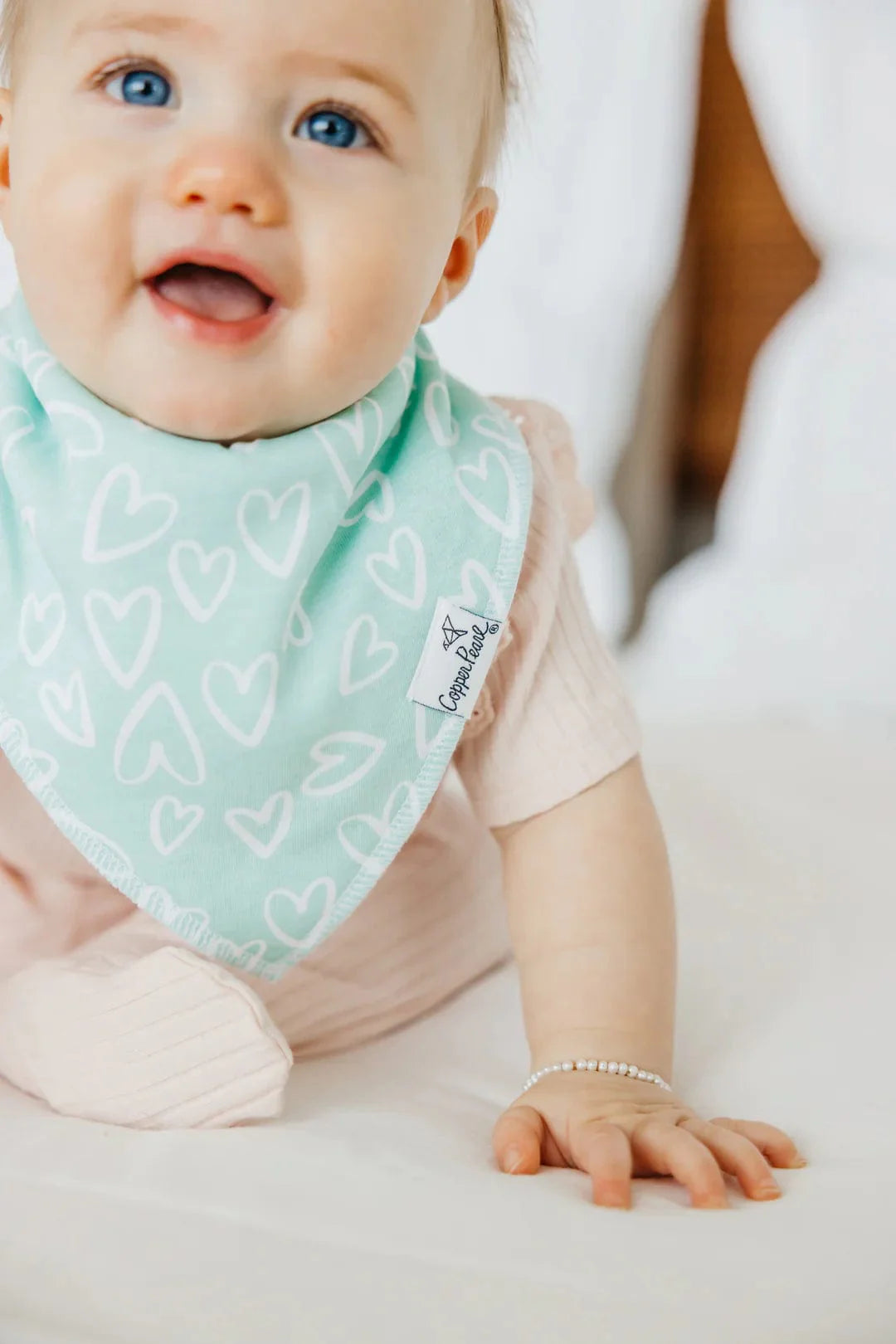 Copper Pearl Bib Cheery Bandana Bib Set (4-Pack)