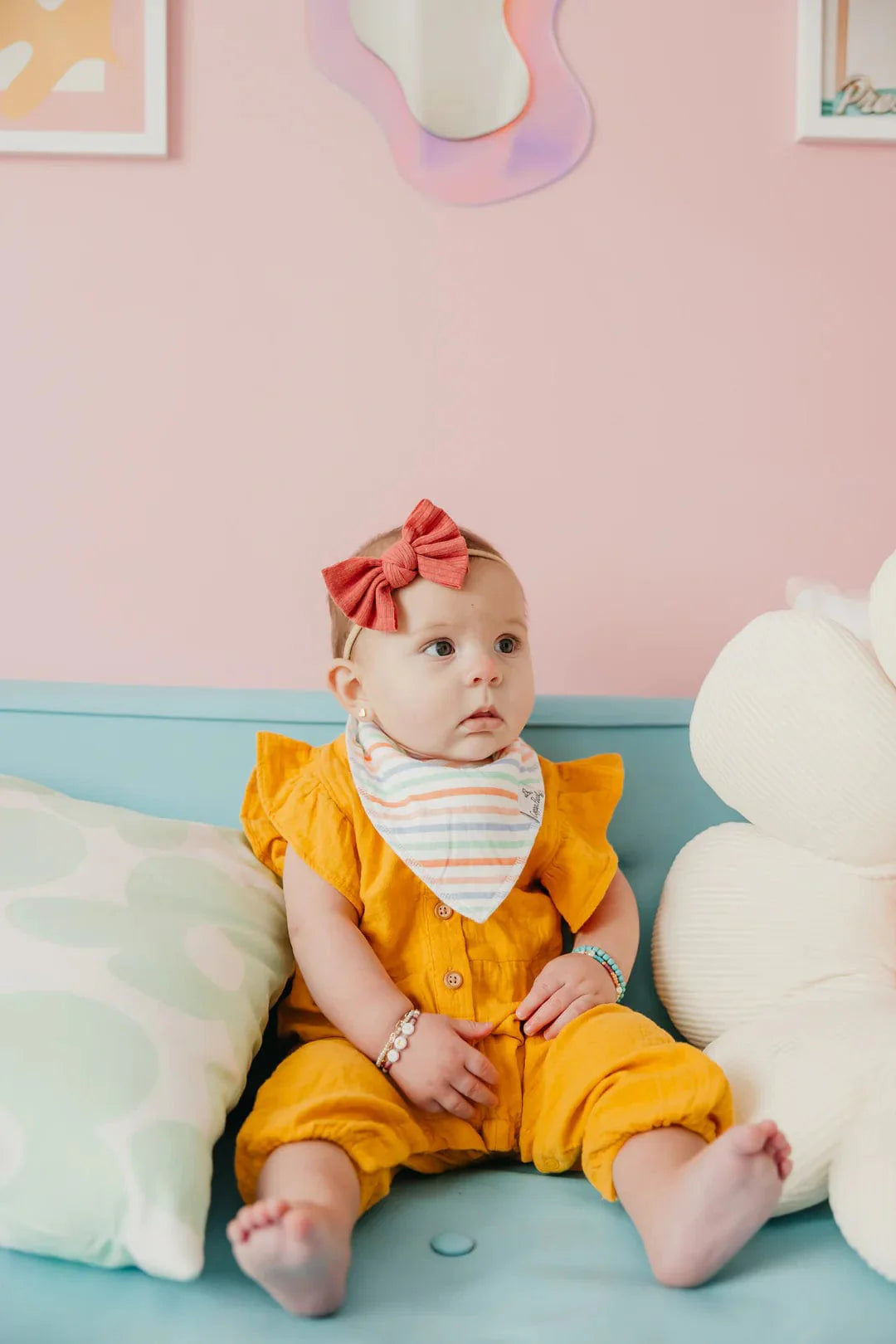 Copper Pearl Bib Cheery Bandana Bib Set (4-Pack)