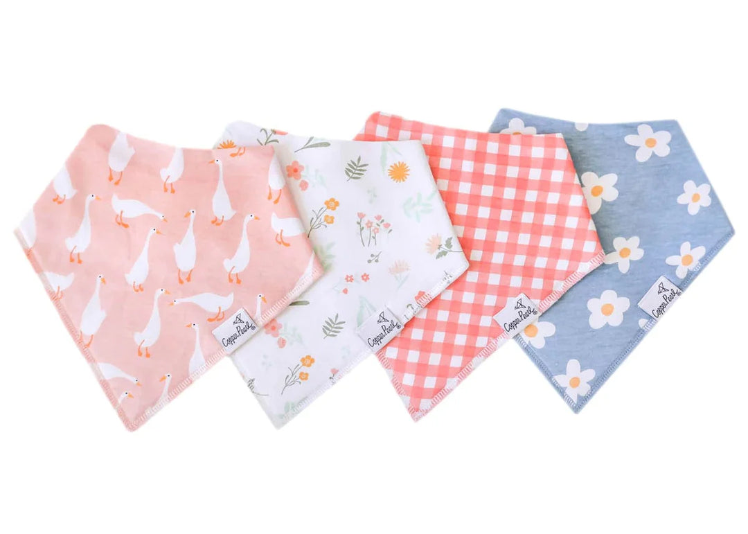 Copper Pearl Bib Goosie Bandana Bib Set (4-Pack)