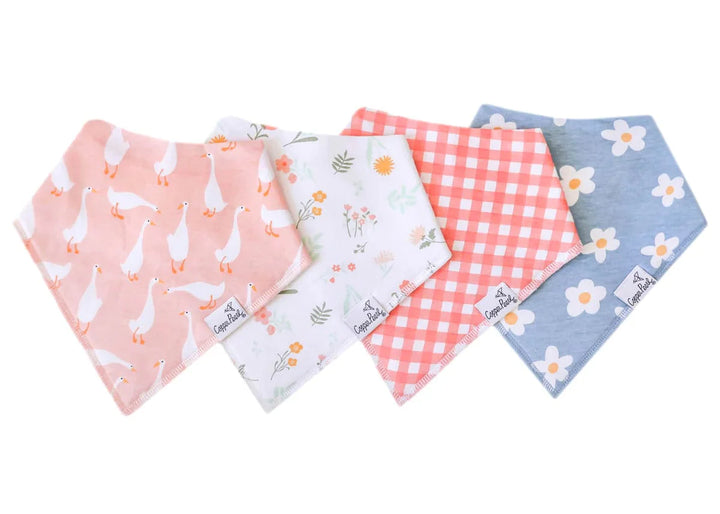 Copper Pearl Bib Goosie Bandana Bib Set (4-Pack)