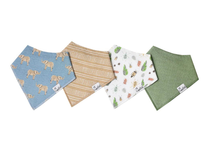 Copper Pearl Bib Peanut Baby Bandana Bib Set (4-pack)