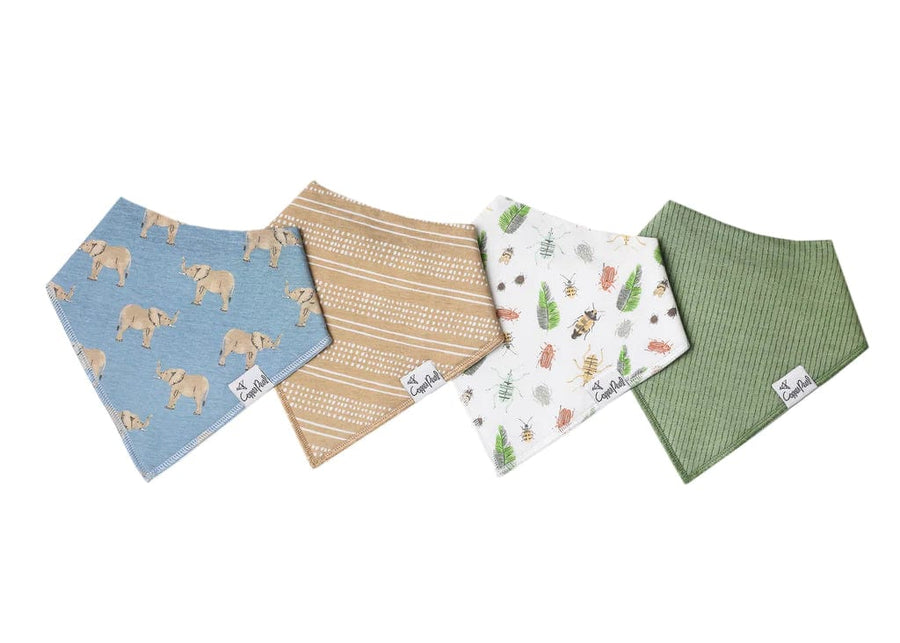 Copper Pearl Bib Peanut Baby Bandana Bib Set (4-pack)