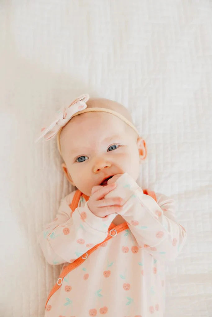 Copper Pearl Headband Cheery Classic Nylon Bow