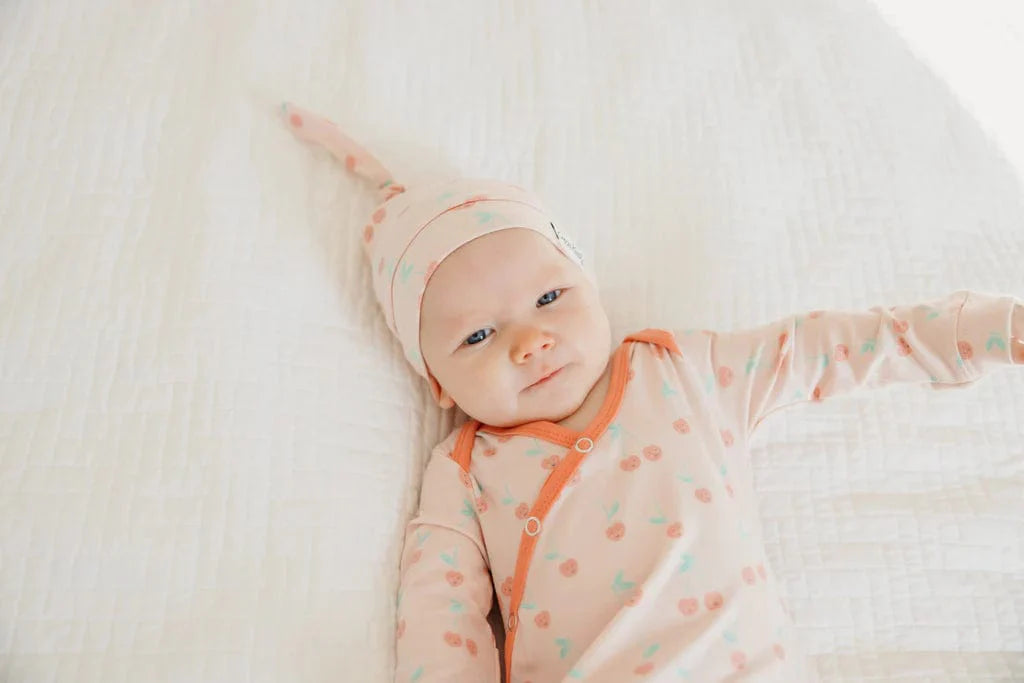 Copper Pearl knotted gown Cheery Newborn Knotted Gown