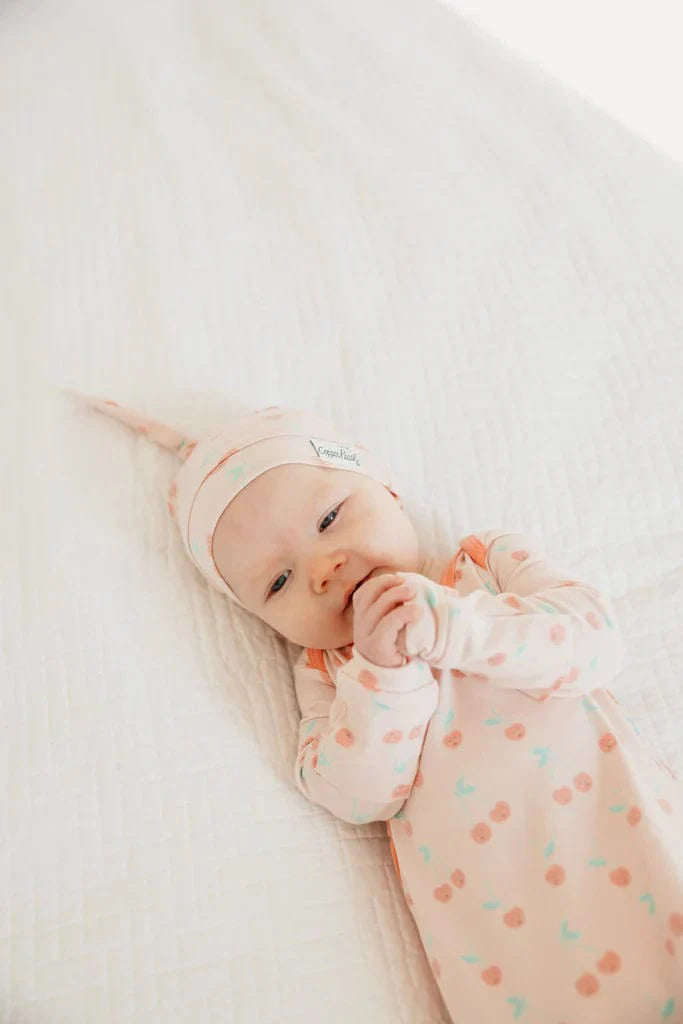 Copper Pearl knotted gown Cheery Newborn Knotted Gown