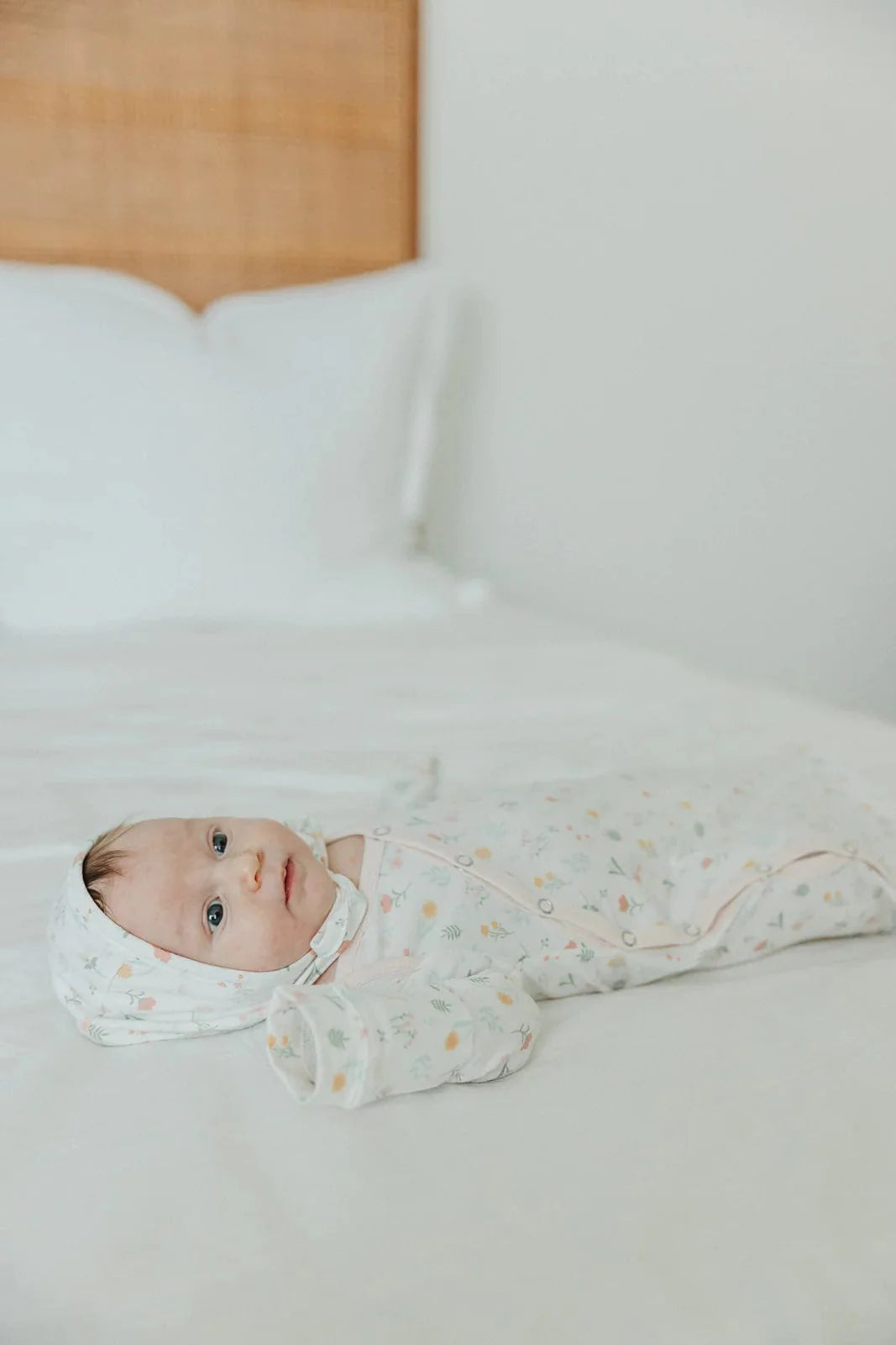 Copper Pearl Sleeping Mabel Newborn Knotted Gown