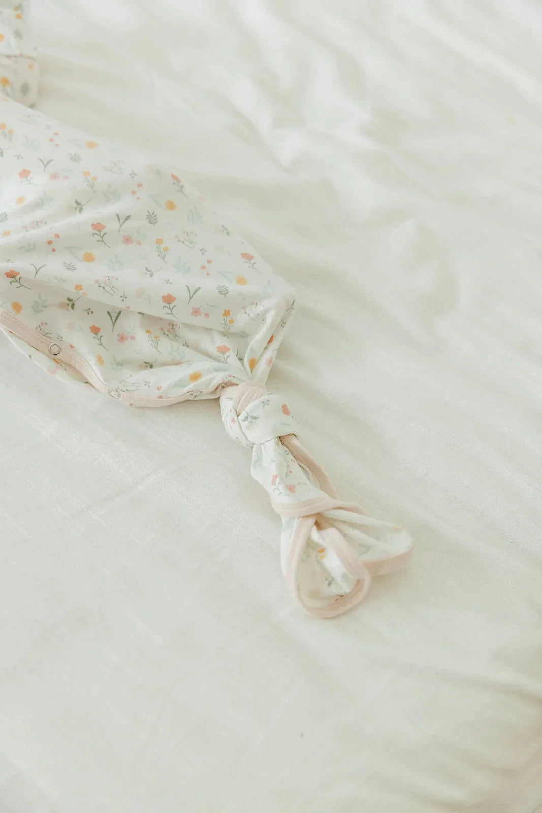 Copper Pearl Sleeping Mabel Newborn Knotted Gown