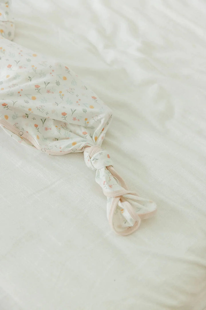 Copper Pearl Sleeping Mabel Newborn Knotted Gown