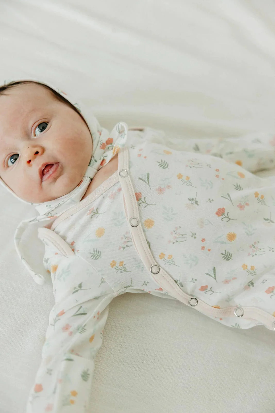 Copper Pearl Sleeping Mabel Newborn Knotted Gown