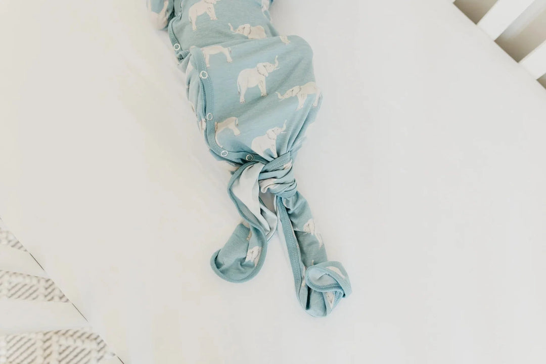 Copper Pearl Sleeping Peanut Newborn Knotted Gown