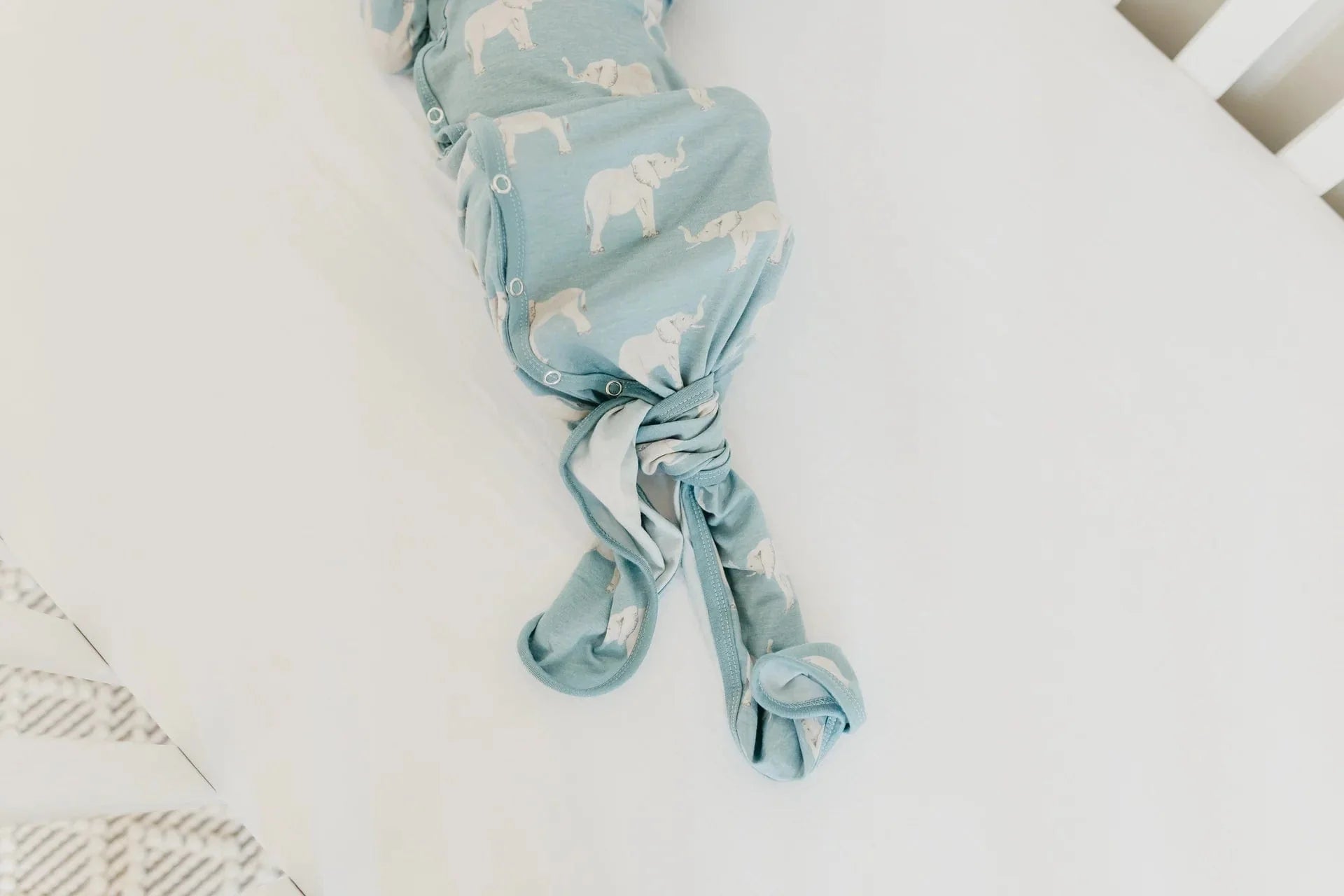 Copper Pearl Sleeping Peanut Newborn Knotted Gown