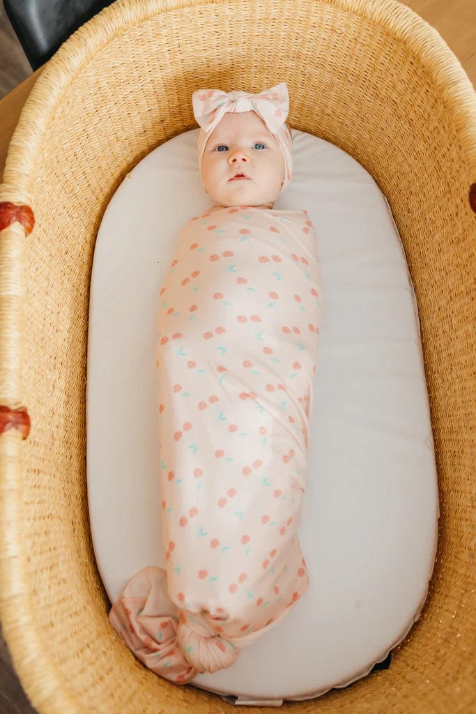 Copper Pearl Swaddle Cheery Knit Blanket Single