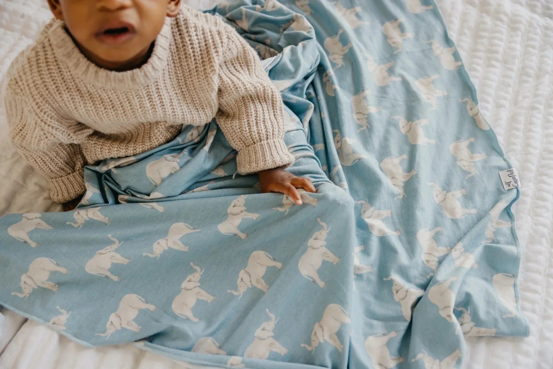 Copper Pearl Swaddle Peanut Knit Blanket Single