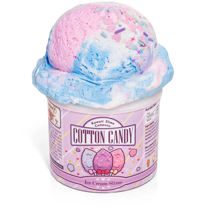 Cotton Candy Scented Ice Cream Pint Slime | Kawaii Slime Company