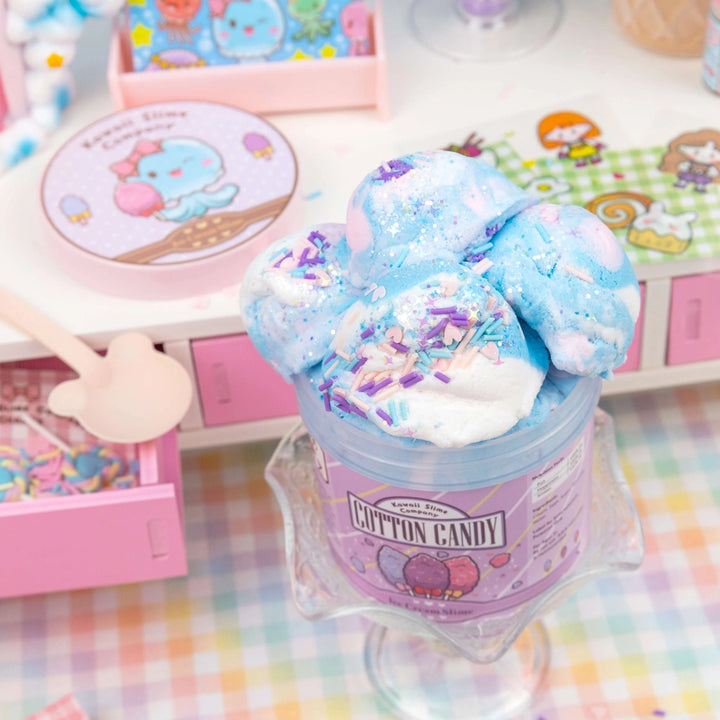 Cotton Candy Scented Ice Cream Pint Slime | Kawaii Slime Company