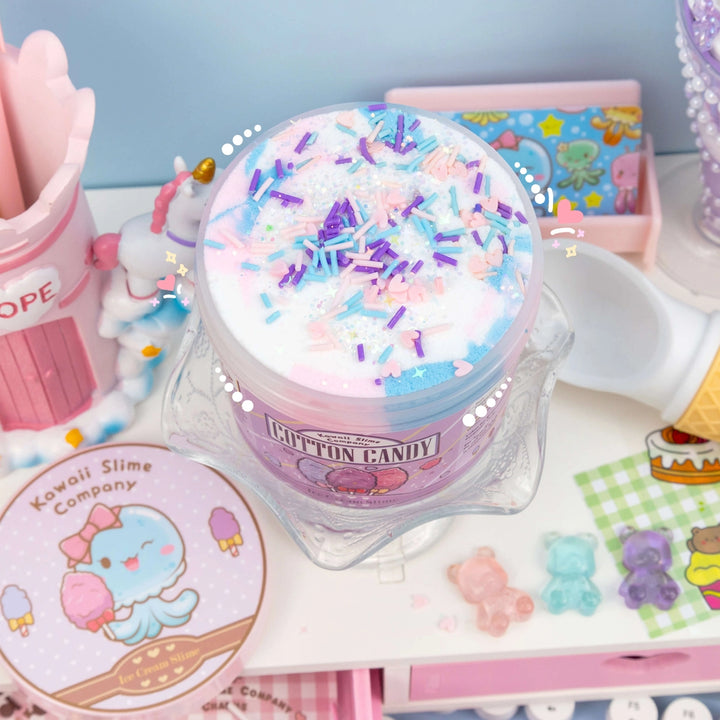 Cotton Candy Scented Ice Cream Pint Slime | Kawaii Slime Company