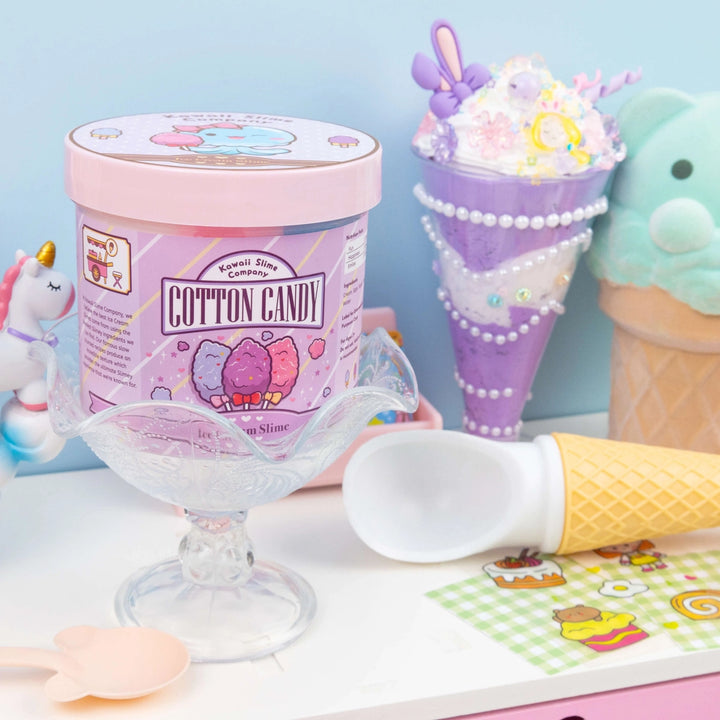 Cotton Candy Scented Ice Cream Pint Slime | Kawaii Slime Company