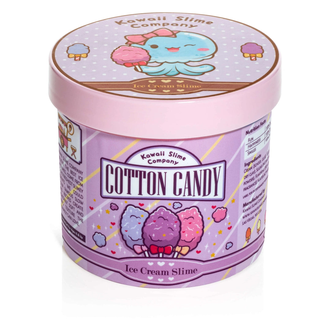 Cotton Candy Scented Ice Cream Pint Slime | Kawaii Slime Company