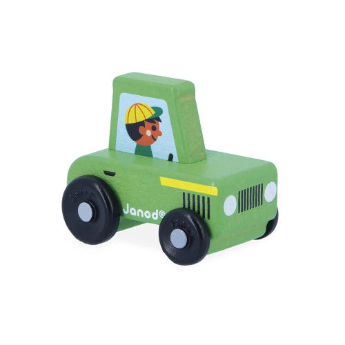 Countryside Green Wooden Tractor - Cross Roads | Janod