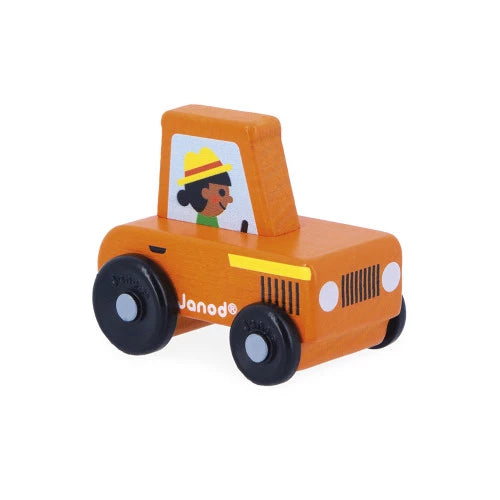 Countryside Red Wooden Tractor - Cross Roads | Janod
