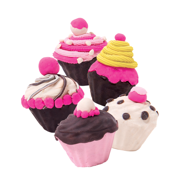 examples of 5 completed cupcakes
