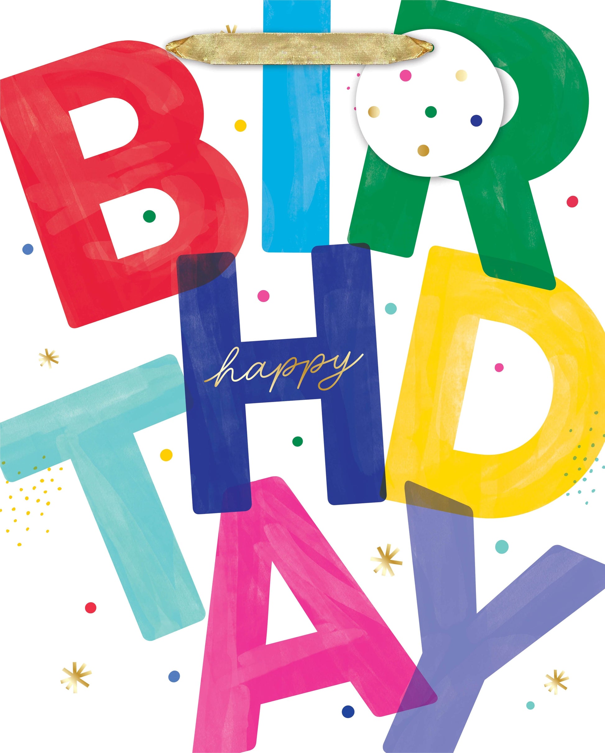 Design Design Party Birthday Block Large Tote Bag