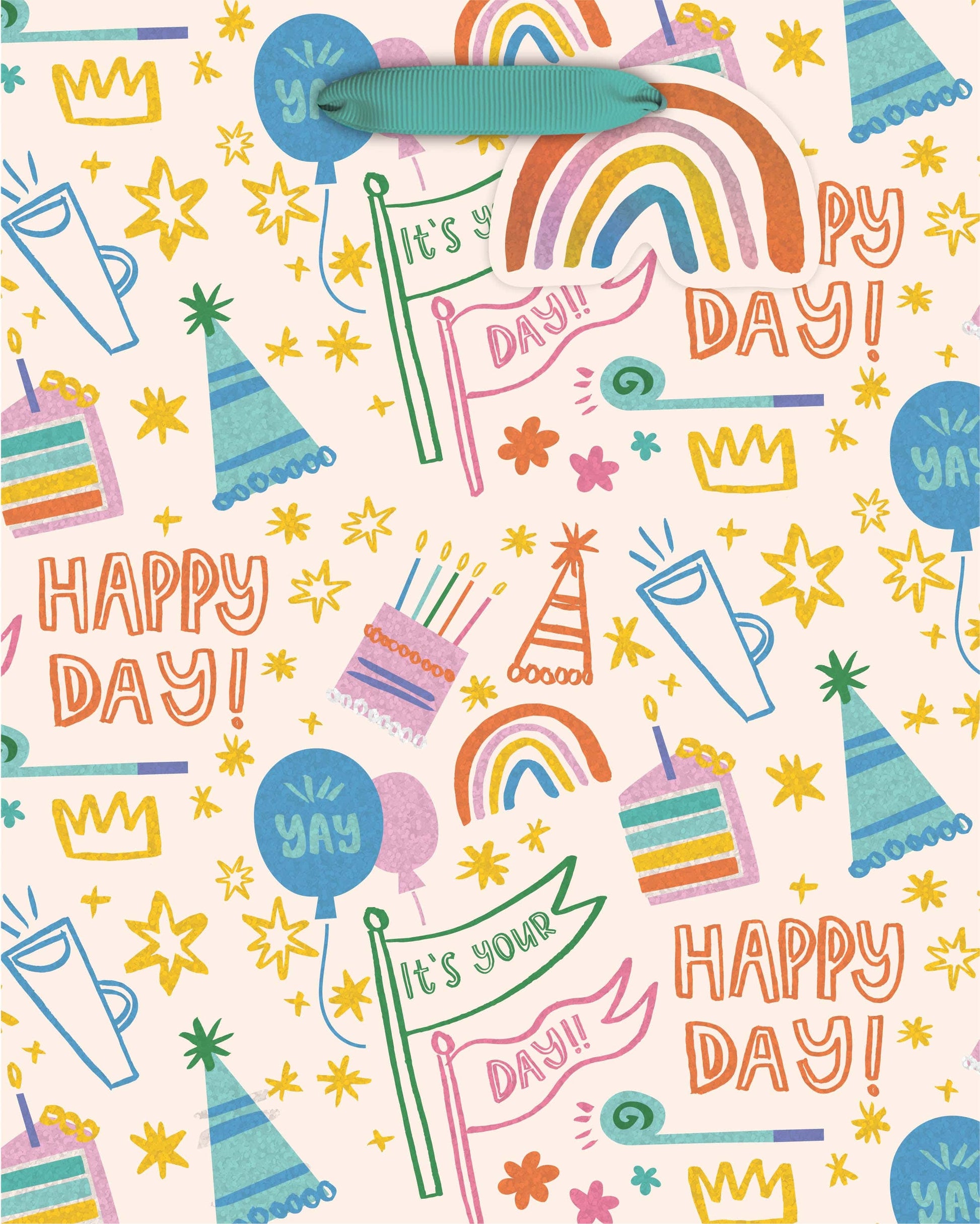 Design Design Party Happy Day Doodles Medium Tote Bag