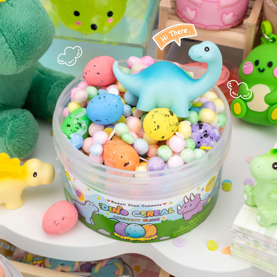 Dino Cereal Crunchy Slime | Kawaii Slime Company