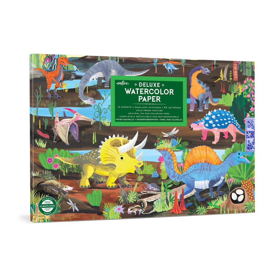 cover art of dinosaur watercolor pad