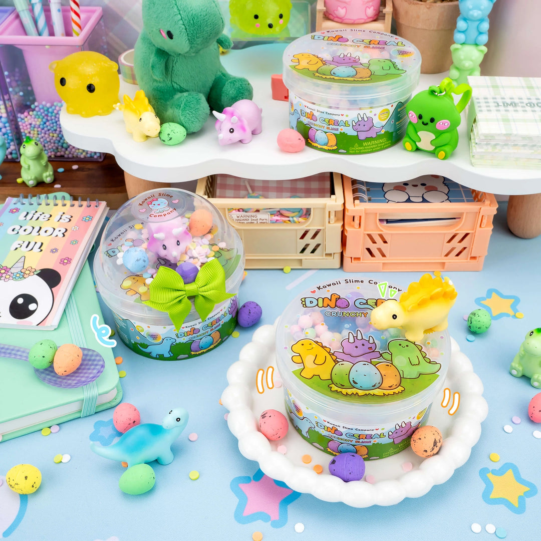 Dino Cereal Crunchy Slime | Kawaii Slime Company