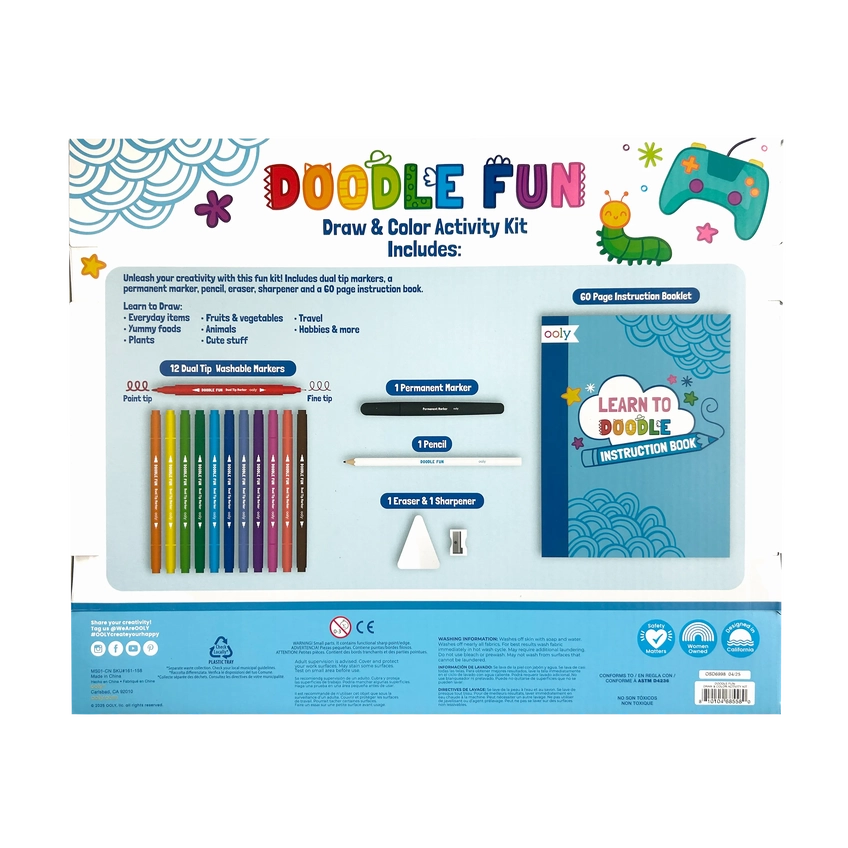 Doodle Fun: Draw & Color Activity Kit - Set of 17 | OOLY - LOCAL PICK UP ONLY