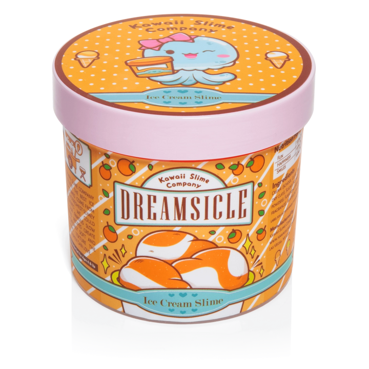 Dreamsicle Scented Ice Cream Pint Slime | Kawaii Slime Company