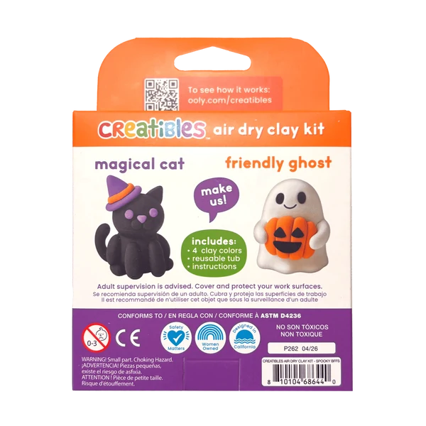 Creatibles Mini Air Dry Clay - Spooky BFFs - 2 Designs | OOLY