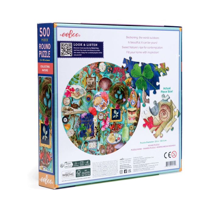 Collecting Nature 500 Piece Round Puzzle | eeBoo