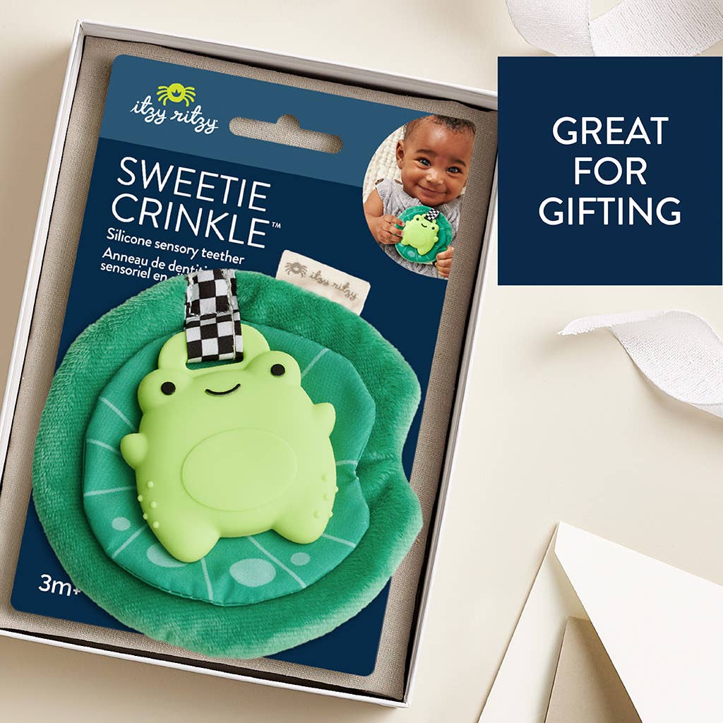 Sweetie Crinkle™ Frog Teether | Itzy Ritzy – The Curious Bear Toy ...