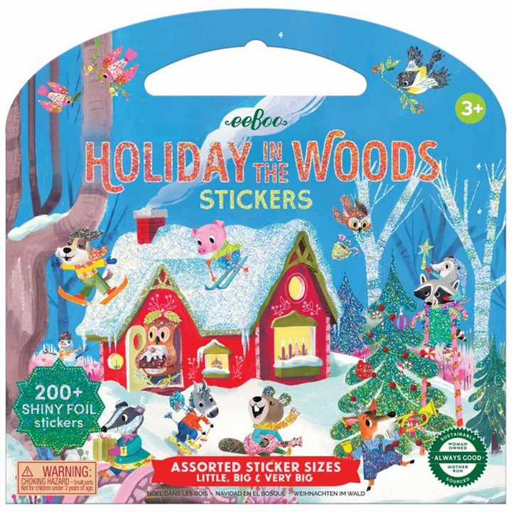 Holiday in the Woods Shiny Stickers | eeBoo