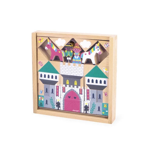 Enchanted Kingdom Wooden Blocks Set - 37 pc - Cross Roads | Janod