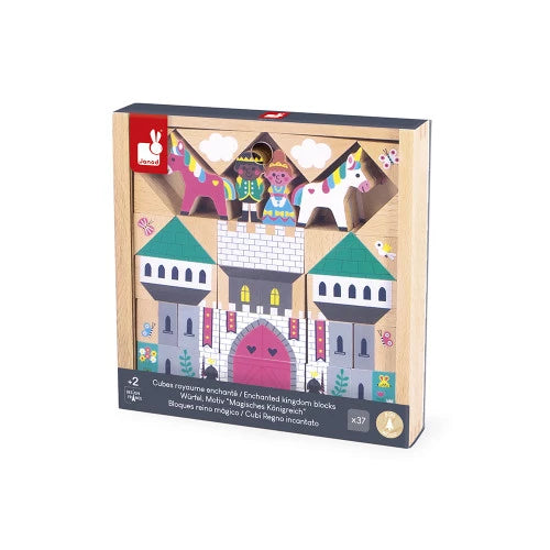 Enchanted Kingdom Wooden Blocks Set - 37 pc - Cross Roads | Janod