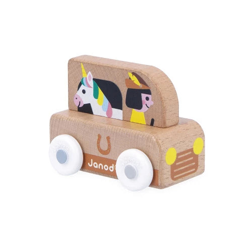 Enchanted Kingdom Wooden Unicorn Van - Cross Roads | Janod
