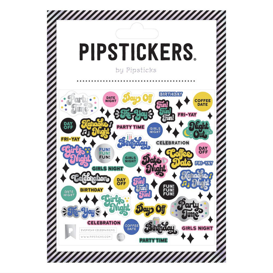 Variety of fun sayings that go in a planner for girls nights, karaoke nights, days off, etc in sticker format by Pipsticks