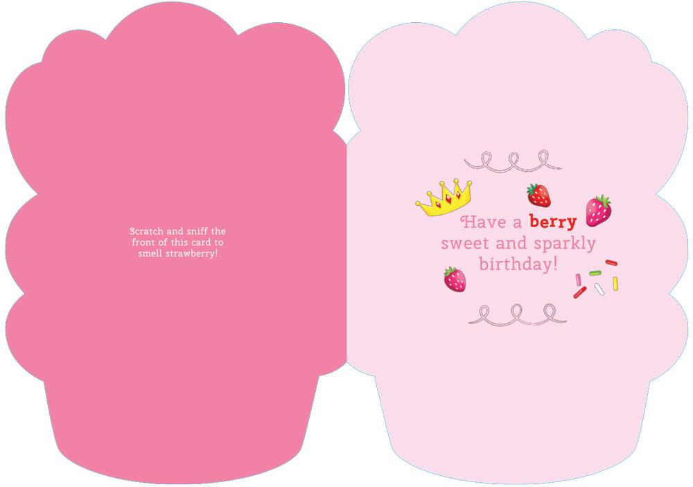 Strawberry Princess Cupcake Scratch & Sniff Card