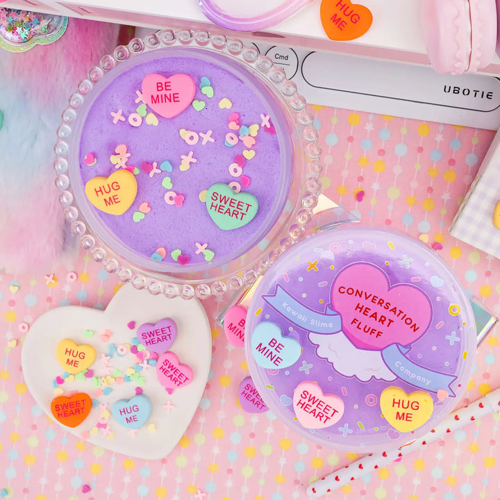 Conversation Heart Fluff Signature Dome™ Slime | Kawaii Slime Company