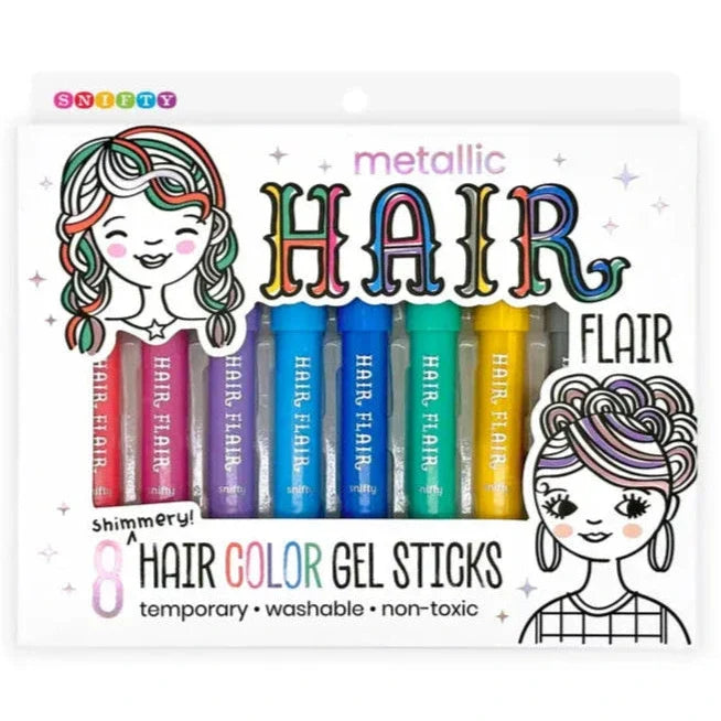 Metallic Hair Flair Color Gel Sticks Set | SNIFTY