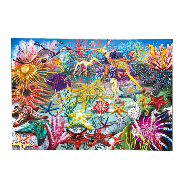 Seahorses, Sea Stars & Sea Slugs 100 Piece Rectangle Puzzle | eeBoo