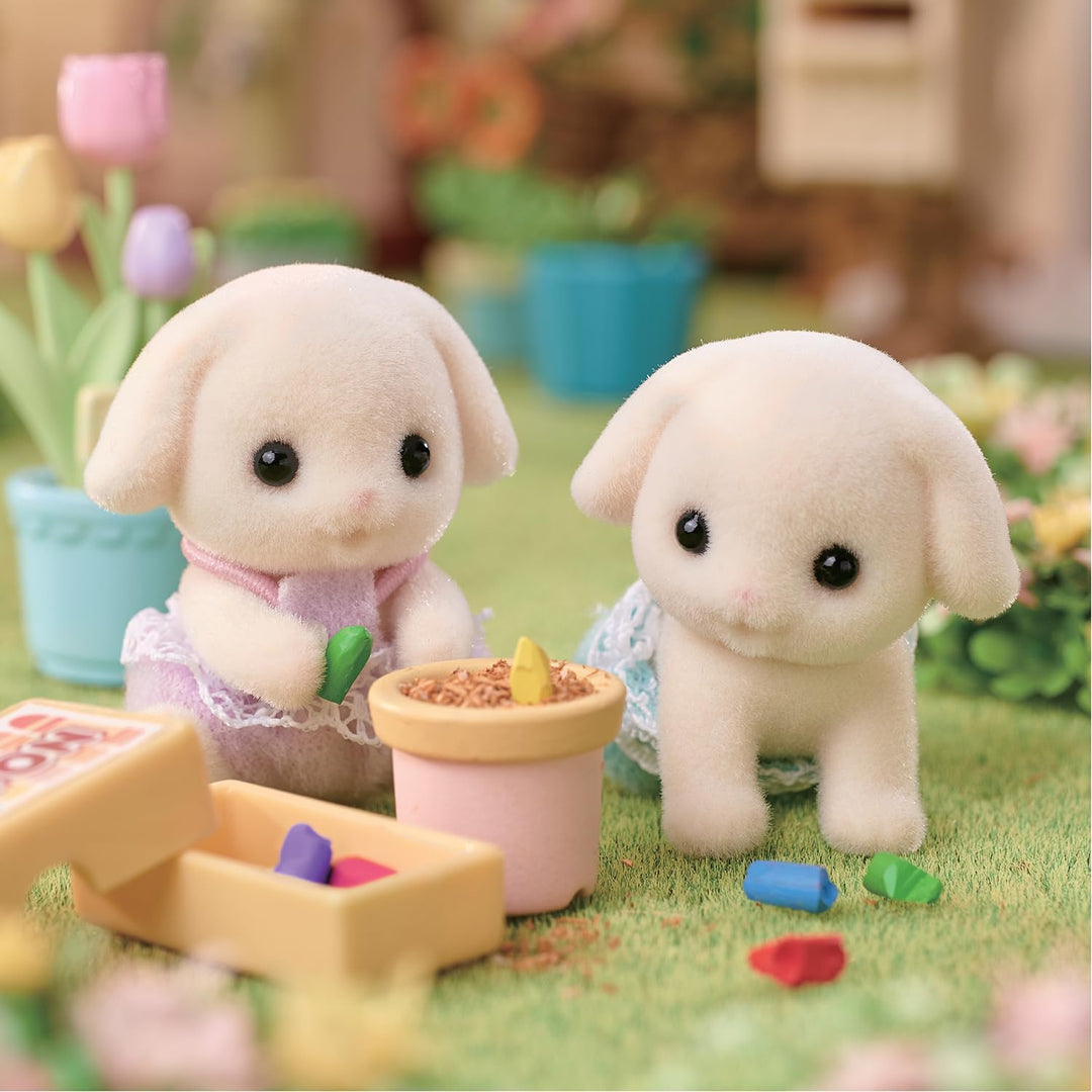 flora rabbit twins in play scene