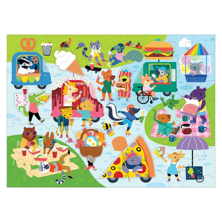 Scratch and Sniff Puzzle - Food Festival - 60 pieces | Mudpuppy