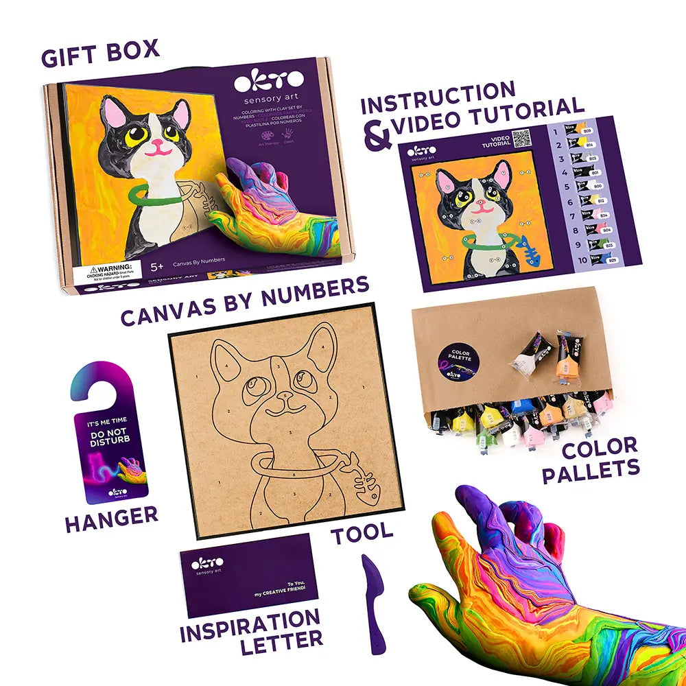 Paint by Numbers "Cat" | Okto Sensory Art