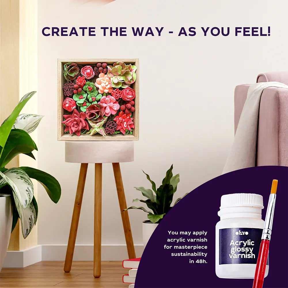 Air Clay Succulents "Passion" | Okto Sensory Art